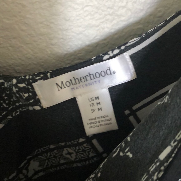 Maternity - LONG BLACK AND WHITE DRESS - Picture 6 of 6